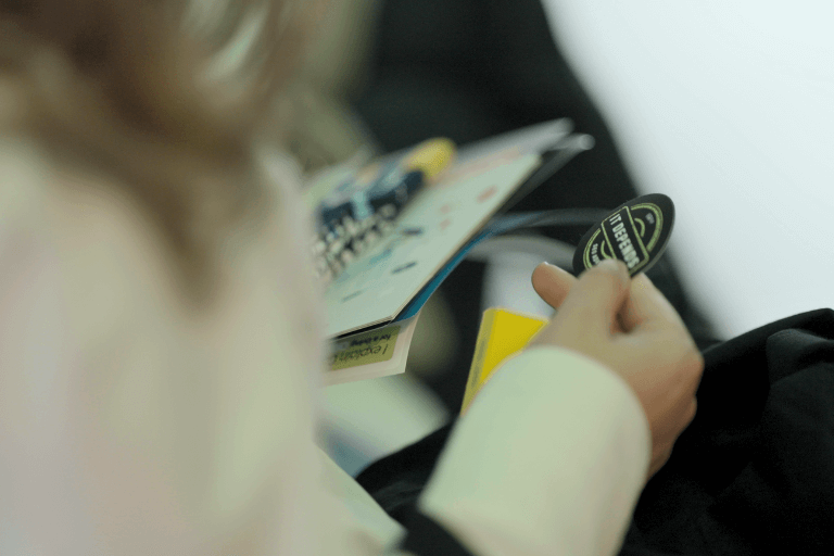 Stickers and freebies from the Search Evolution Summit goodie bag